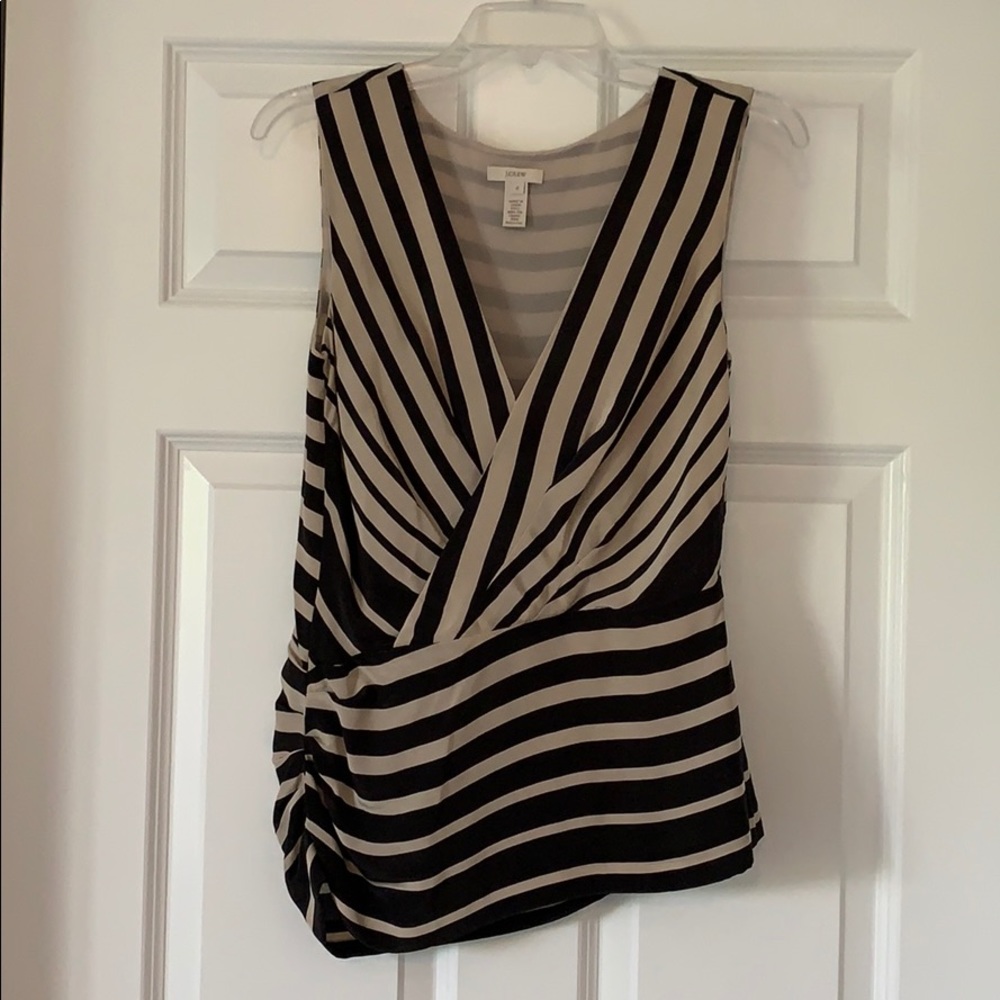 Jcrew faux wrap silk top